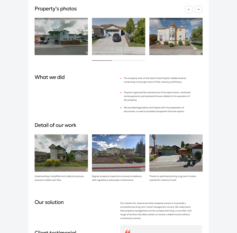 Візуалізація кейсу Onpoint Estate