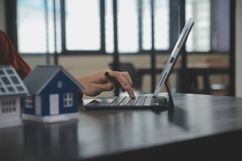 Real estate agent and customer signing contract to buy house, insurance or loan real estate.rent a house,get insurance or loan real estate or property.